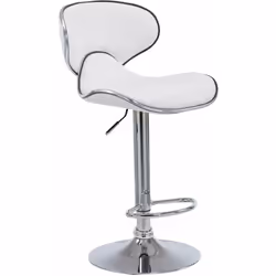 Tabouret de bar en synthétique Surface d'assise en cuir synthétique (100% polyuréthane) Piètement en forme trompette en métal ...