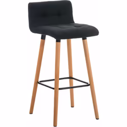 Tabouret de bar en tissu style glamour La combinaison de matériaux, le bois pour le piètement et le tissu pour le revêtement  ...