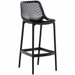Tabouret de bar en polypropylène et est donc hydrofuge et résistant aux UV. Sa forme ergonomique le rend spécial et particuli ...