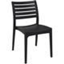 Chaise de jardin - Design - Empilable - Plastique - Résistante aux intempéries - Noir