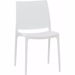 Chaise de jardin en plastique blanc design simple empilable Avec son look épuré, cette chaise de jardin trouvera sa place dan ...