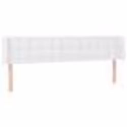 Tête de lit accessoire couchage chambre à coucher meuble avec rebord lateral 183 par 16 par 78/88 synthetique blanc