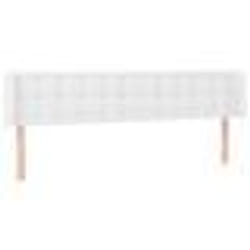 Tête de lit accessoire couchage chambre à coucher meuble avec rebord lateral 183 par 16 par 78/88 synthetique blanc