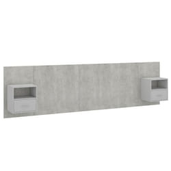 Tête de lit - Meuble - MDF - Gris - Classique - Intemporel