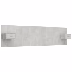 Tête de lit - Accessoire de chambre - MDF gris - Design classique - Avec chevet intégré - Résistant à lhumidité