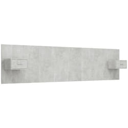 Tête de lit - Accessoire de chambre - MDF gris - Design classique - Avec chevet intégré - Résistant à lhumidité