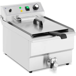 Friteuse électrique 13 litres 3000 watts robinet de vidange zone froide professionnel acier inoxydable