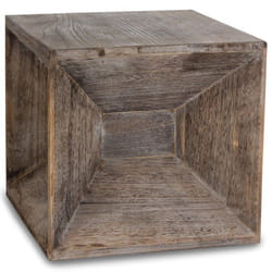Tabouret table dappoint cube table de chevet table basse en bois gris 38 par 40 par 40