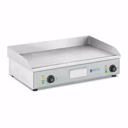 Plancha electrique professionnelle pro de table rainuree (dimensions de la plaque de cuisson : 400 x 730 mm 2 x 2 200 w