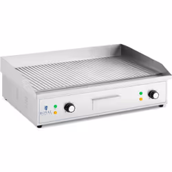 Préparez des mets croustillants et savoureux en un tour de main, grâce à une plancha électrique double avec plaque en fonte À ...