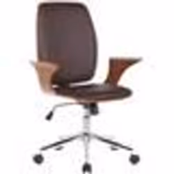 Fauteuil de bureau - Décoshop26 - BUR10560 - Ergonomique - Hauteur réglable - Simili cuir marron