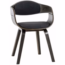 Chaise visiteur en tissu design retro et confort maximal gris foncé. Dossier et siège généreusement rembourrés et revêtus d'u ...