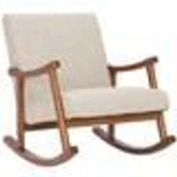 Fauteuil à bascule - Non spécifié - Crème - Tissu 100% Polyester - Design contemporain - 1 place