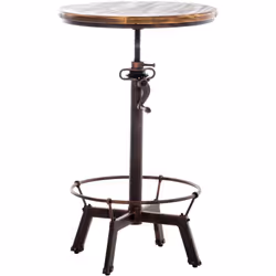 La table haute se caractérise par un mélange de matériaux réussi de bois massif et d'acier tubulaire. Le plateau de la table  ...