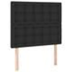Tête de lit - TDL - 80 x 5 x 78/88 cm - Similicuir noir - Hauteur réglable - Design classique