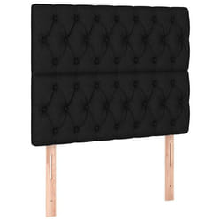 Tête de lit capitonnée - Noir - 100x7x78/88 - Accessoire couchage chambre à coucher