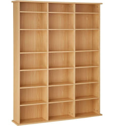 Armoire étagère bibliothèque rangement CD / DVD meuble de rangement 136,5 cm marron