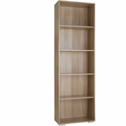 Bibliothèque scandinave avec 2 niveaux Meuble stable et solide Pieds en plastique pour protéger le sol Facile à nettoyer Syst ...