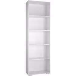 Bibliothèque scandinave avec 2 niveaux Meuble stable et solide Pieds en plastique pour protéger le sol Facile à nettoyer Syst ...