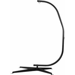 Support fauteuil suspendu de jardin charge max 150 kg hauteur 207 cm en acier base en croix forme de c intérieur/extérieur 200001134