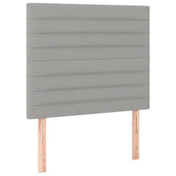 Tête de lit - Non spécifié - 80 cm - Tissu gris clair - Classique - Hauteur réglable