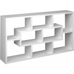 Étagère armoire meuble de rangement bibliothèque murale 8 compartiments 85 cm blanc