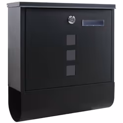 Boite aux lettres: 30,5 x 9,6 x 33,5 cm Compartiment intérieur ( dimensions): 29,8 x 23 x 7 cm Dimensions de la fente: 29,8 x ...