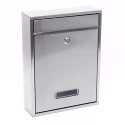 Boîte aux lettres: 26 x 9 x 35 cm Fente à lettre: 22 x 2,5 cm Poids en kg 1,5 Matériau Acier inoxydable Couleur gris Large fe ...