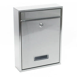 Helloshop26 - Boite aux lettres design boite postale murale acier inoxydable argenté