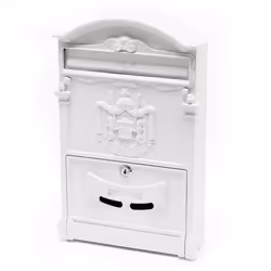 Boite aux lettres - Design Antique - Blanc - Acier Galvanisé - Murale - Simple Face