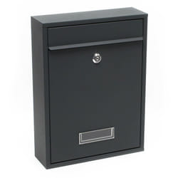Boite aux lettres design murale courrier acier galvanisé anthracite