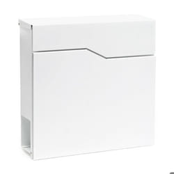 Boite aux lettres - Design - Murale - Acier galvanisé - 37 x 37 x 105 cm - Blanche