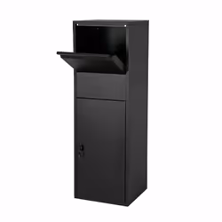 La boite à colis peut contenir 4 colis de taille S mesurant 25 x 17,6 x 10 cm et 1 colis de taille L mesurant 45 x 35 x 20 cm ...