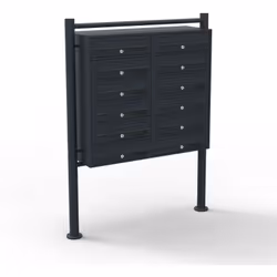 Dimensions par compartiment: 360 x 270 x 100mm Dimensions fente à lettres: 325 x 30mm Dimensions de la boite aux lettres: 696 ...