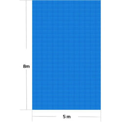 Bâche à bulles 5x8 m couverture de piscine solaire chauffage de bassin bleu