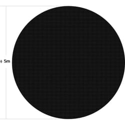 Bâche à bulles ronde 5 m couverture de piscine solaire chauffage de bassin noir