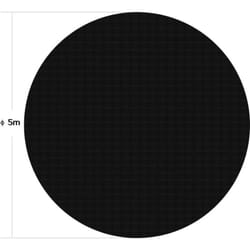 Bâche à bulles ronde ø 5 m pe 400µ couverture de piscine solaire chauffage bassin noir