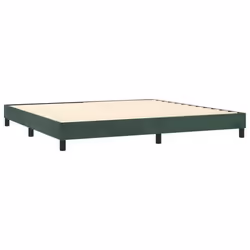 Sommier - TDL - 200x200 cm - Tissu velours vert foncé - 2 places - Livré monté
