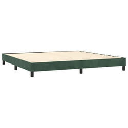 Sommier - TDL - 200x200 cm - Tissu velours vert foncé - 2 places - Livré monté