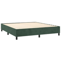 Sommier à lattes sur pieds - TDL - 200x200 cm - Velours vert foncé - 2 places - Monté
