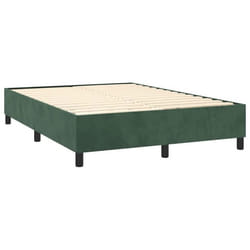 Sommier - TDL - 140x200 cm - Tissu velours vert foncé - 2 places - Montage facile