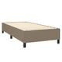 Sommier a lattes sur pieds cadre de lit 90x190 cm tissu taupe TDL0206918