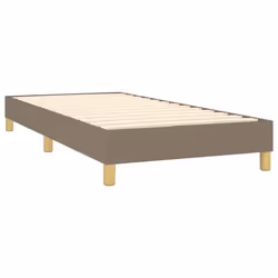 Sommier a lattes sur pieds cadre de lit 90x190 cm tissu taupe TDL0206919