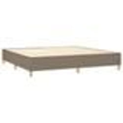 Sommier - TDL - 200x200 cm - Tissu taupe - 2 places - Lattes de contreplaqué