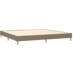 Sommier à lattes sur pieds cadre de lit 200x200 cm tissu taupe TDL0206928
