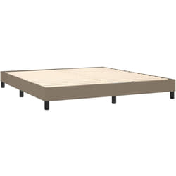 Sommier à lattes sur pieds cadre de lit 180x200 cm tissu taupe TDL0206930