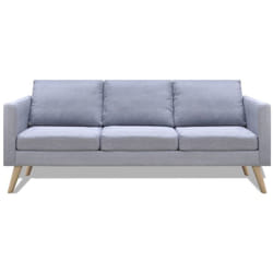 Helloshop26 - Canapé-lit 3 places lit d'invité convertible de salon lit de jour pliable de salle de séjour maison intérieur places tissu gris clair