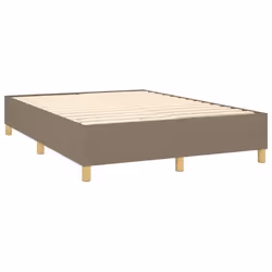 Sommier a lattes sur pieds cadre de lit 140x200 cm tissu taupe TDL0206934
