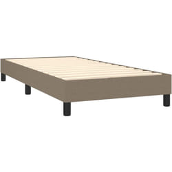 Décoshop26 - Sommier à lattes sur pieds cadre de lit 100x200 cm tissu taupe TDL0206944