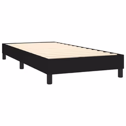 Sommier a lattes sur pieds cadre de lit 90x190 cm tissu noir TDL0206976